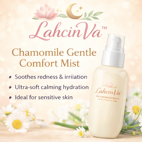 LahcinVa™ Chamomile Gentle Comfort Mist – Ultra Soft Facial Spray, Redness Relief, Sensitive Skin Hydration
