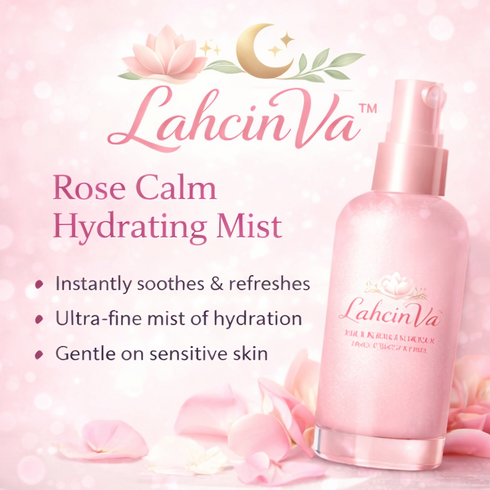 LahcinVa™ Rose Calm Hydrating Mist – Facial Spray for Sensitive Skin, Instant Moisture Refresh, Soothing Face Mist