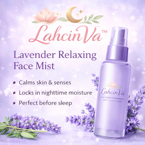 LahcinVa™ Lavender Relaxing Face Mist – Stress Relief Skin Spray, Night Calming Mist, Hydrating Facial Toner Spray