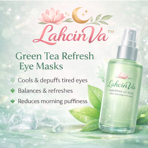 LahcinVa™ Green Tea Refresh Eye Masks – Anti-Puffiness Eye Patches, Oil Balance Care, Cooling Eye Treatment